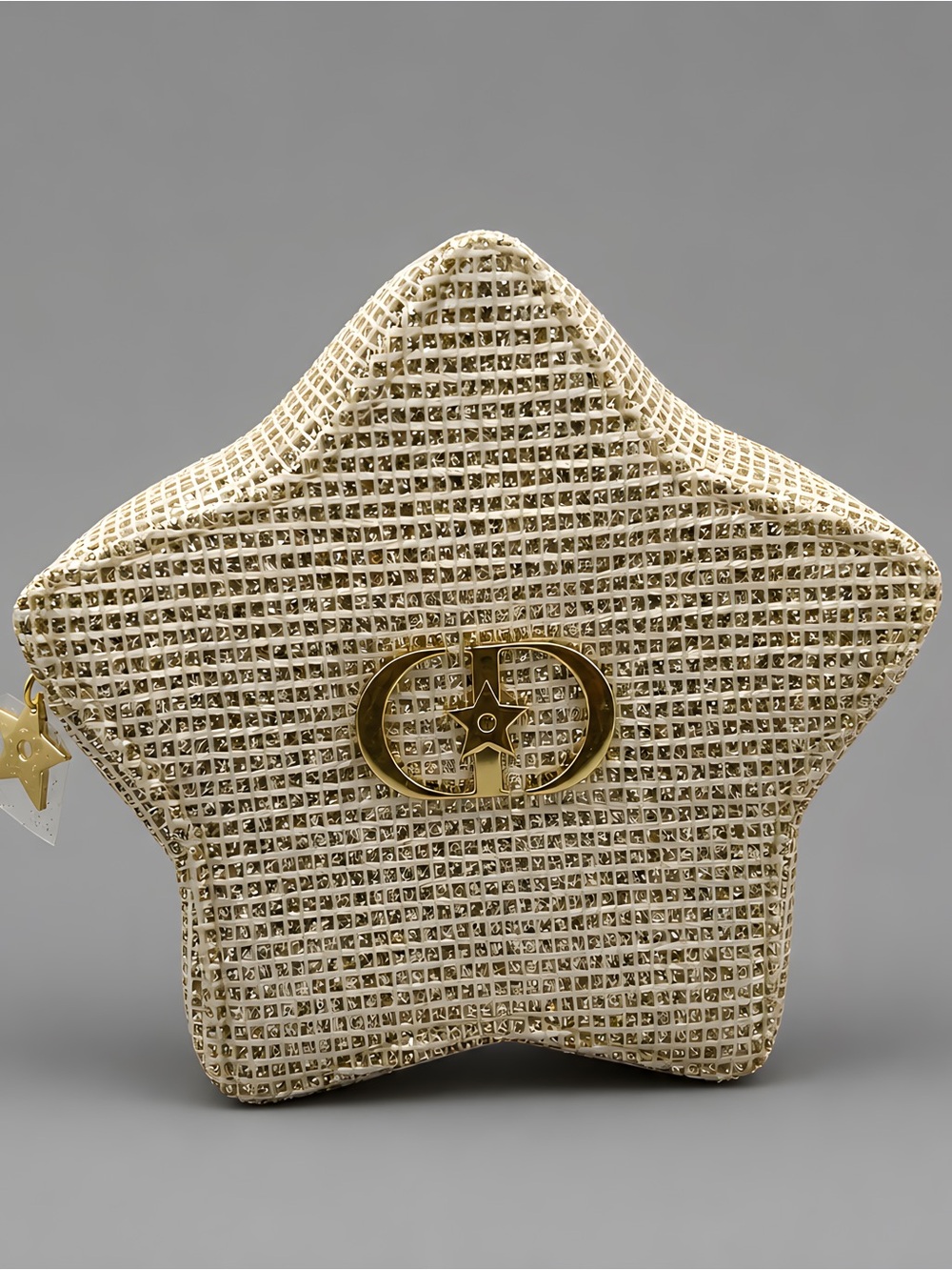 Christian Dior Pouch Star Gold Beige Novelty Logo Holiday Exclusive CD 2025 New